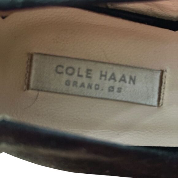 Cole Hann Suede Black Heels Sz 8 B - Picture 9 of 13